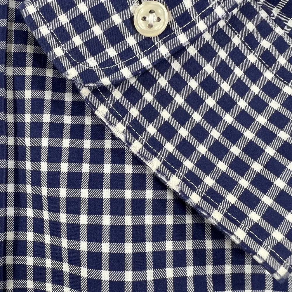 Polo Ralph Lauren Shirt Mens XL Blue Check Long Sleeve Button Up Curham Sport